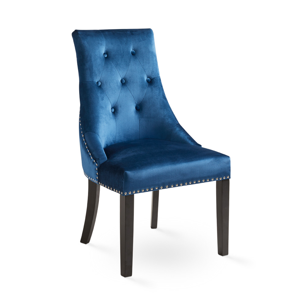 Rimzy Dining Chair: Blue Velvet